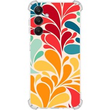 Printify Samsung Galaxy A25 Uyumlu Retro Color 5 Baskılı Şeffaf Köşe Korumalı Antişok Kılıf