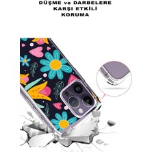 Printify Tecno Spark 8 Uyumlu Retro Color 1 Baskılı Şeffaf Köşe Korumalı Antişok Kılıf