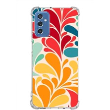 Printify Samsung Galaxy M52 Uyumlu Retro Color 5 Baskılı Şeffaf Köşe Korumalı Antişok Kılıf
