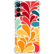Printify Samsung Galaxy A15 Uyumlu Retro Color 5 Baskılı Şeffaf Köşe Korumalı Antişok Kılıf