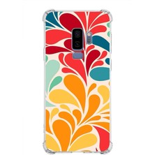 Printify Samsung Galaxy S9 Plus Uyumlu Retro Color 5 Baskılı Şeffaf Köşe Korumalı Antişok Kılıf