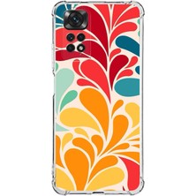 Printify Redmi Note 11 Uyumlu Retro Color 5 Baskılı Şeffaf Köşe Korumalı Antişok Kılıf
