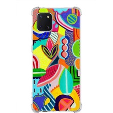 Printify Samsung Galaxy Note 10 Lite Retro Color 6 Baskılı Şeffaf Köşe Korumalı Antişok Kılıf