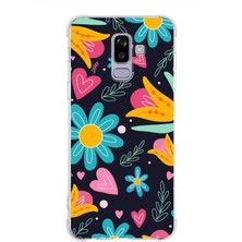 Printify Samsung Galaxy A6 (2018) Uyumlu Retro Color 1 Baskılı Şeffaf Köşe Korumalı Antişok Kılıf