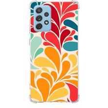 Printify Samsung Galaxy A72 Uyumlu Retro Color 5 Baskılı Şeffaf Köşe Korumalı Antişok Kılıf
