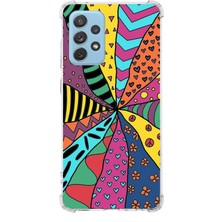 Printify Samsung Galaxy A53 Uyumlu Retro Color 4 Baskılı Şeffaf Köşe Korumalı Antişok Kılıf