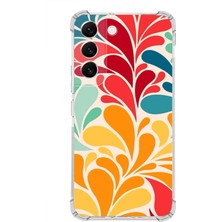 Printify Samsung Galaxy S22 Plus Uyumlu Retro Color 5 Baskılı Şeffaf Köşe Korumalı Antişok Kılıf