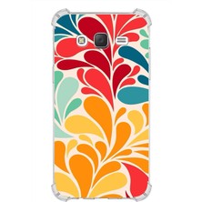 Printify Samsung Galaxy J5 Uyumlu Retro Color 5 Baskılı Şeffaf Köşe Korumalı Antişok Kılıf