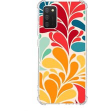 Printify Samsung Galaxy A02S Uyumlu Retro Color 5 Baskılı Şeffaf Köşe Korumalı Antişok Kılıf