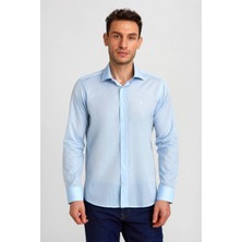 Bisse Regular Fit C Yaka Mavi Erkek Gömlek GM23Y231078_D35