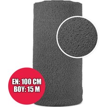Sera Trend Karmaşık Paspas 1x15 Metre Gri Pvc Kıvırcık Halı Iç Dış Mekan Yolluk Kaydırmaz Islak Zemin Paspası