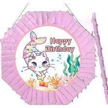Parti Dükkanım Unicorn Kedi Pinyata 42 cm + Sopası