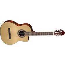 Cort AC120CEOP Elektro Klasik Gitar, Open Pore, Ladin Kapak, Arka
