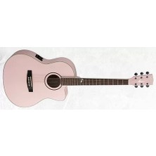 Cort JADE2F-PPM Elektro Akustik Gitar Kılıflı, Soluk Pembei Metali