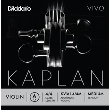 D'Addario KV312 Keman Tek Tel, Kaplan Vıvo, Scale Length 4/4, A-(L