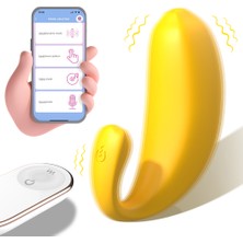 Latent Shop Banana App Telefon Kontrollü Şarjlı G Nokta ve Klitoris Uyarıcı 2 In 1 Giyilebilir Mini Vibratör