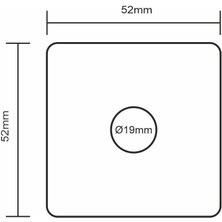 Algatec Paslanmaz 304 Kare Zil Butonu 52X52MM