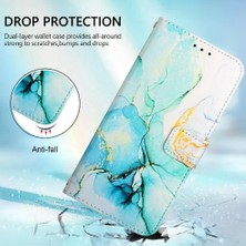 YH Mall Samsung Galaxy A41 Pu Deri Mermer Desen Kickstand Cüzdan Için Kılıf (Yurt Dışından)