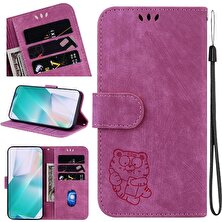 YH Mall Xiaomi Poco M6 4g Için Kılıf Tutucu Kapak Kabartmalı Sevimli Kaplan Flip Folio (Yurt Dışından)