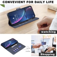 YH Mall Tecno Spark 20 Pro Artı Kart Tutucu Kickstand Cüzdan Pu Rfıd Için Flip Case (Yurt Dışından)