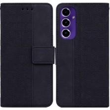 YH Mall Samsung Galaxy S24 Fe Cüzdan Kapak Için Flip Case Geometrik Kabartmalı Pu (Yurt Dışından)