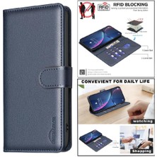 YH Mall Oppo Oppo 11F 5g Rfıd Engelleme Kart Tutucu Kickstand Pu Için Flip Case (Yurt Dışından)