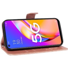 YH Mall Oppo Için Flip Case A93 5G/A74 5G/A54 5g Ayrılabilir El Kayışı Kabartmalı (Yurt Dışından)