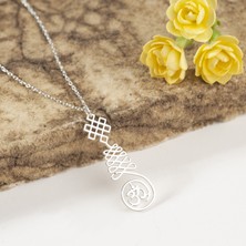 One Silver Gold 925 Ayar Gümüş  El Yazısı Kolye Özel Tasarım