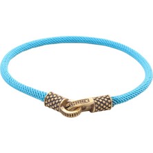 Coolmenclub Turkuaz Bronz Ip Bileklik