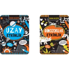 Doğa Etkinlik - Deniz Altı Etkinlik - Uzay Etkinlik - Dinazorlar Etkinlik 4'lü Set + Okuma Takip Ayracı
