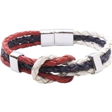 Coolmenclub Çelik Deri Bileklik