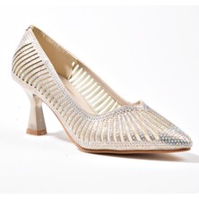 Miss Jena 5151 Zirkon Taşlı Kadın Abiye Ayakkabı