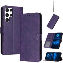 YH Market Kart ile Toka ile Samsung Galaxy S24 Ultra Pu Deri Için Flip Case (Yurt Dışından)