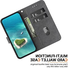 YH Market Huawei Nova 12 Pro Cüzdan Kart Yuvaları Için Kılıf Pu Deri Manyetik Kapatma (Yurt Dışından)