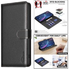 YH Market Samsung Galaxy S24 Ultra Manyetik Kart Tutucu Kickstand Pu Için Flip Case (Yurt Dışından)