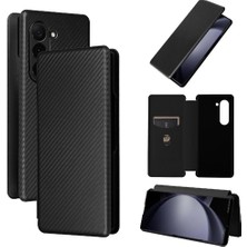 YH Market Samsung Galaxy Z Için Flip Case Kart Tutucu Kickstand Fiber ile 6 5g Kat (Yurt Dışından)