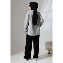Mihran Butik Kadın Siyah Mevsimlik Penye Alt Üst Spor ve Rahat Tesettür Takım