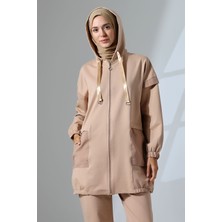 Mihran Butik Kadın Camel Mevsimlik Penye Alt Üst Spor ve Rahat Tesettür Takım
