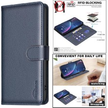 Mays Home1 IPhone 16 Için Flip Case Pro Max Rfıd Engelleme Cüzdan Pu Deri Manyetik (Yurt Dışından)