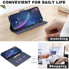 Mays Home1 IPhone 15 Için Flip Case Manyetik Cüzdan Rfıd Engelleme Kart Tutucu Pu (Yurt Dışından)