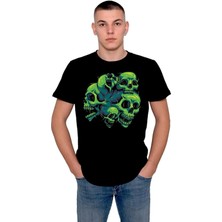 BUMETA Skull Die Kuru Kafalar Green Skull Tişört  T-Shirt