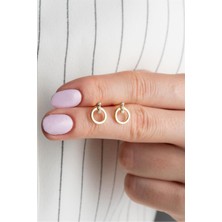 Silvano Jewelry 925 Ayar Gold Halka Gümüş Küpe