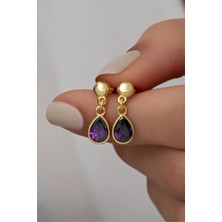 Silvano Jewelry Kadın 925 Ayar Gümüş Tektaş Küpe