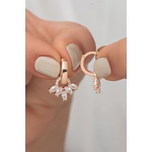 Silvano Jewelry Kadın 925 Ayar Gümüş Lotus Çiçeği Küpe