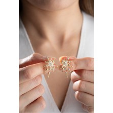 Silvano Jewelry 925 Ayar Gümüş Taşlı Yıldız Küpe