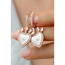 Silvano Jewelry 925 Ayar Gümüş Kalp Küpe
