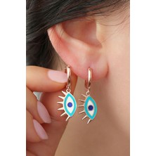 Silvano Jewelry 925 Ayar Gümüş Mineli Göz Küpe