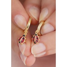 Silvano Jewelry 925 Ayar Gümüş Ugurböcekli Küpe