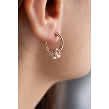 Silvano Jewelry 925 Ayar Gümüş Taşlı Halka Küpe
