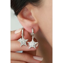 Silvano Jewelry 925 Ayar Gümüş Yıldızlı Küpe